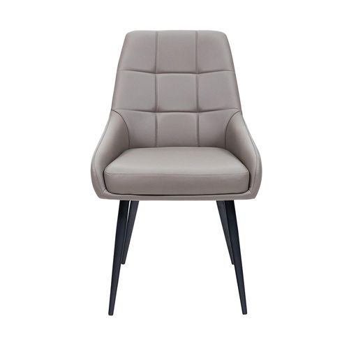 2 x Ava Taupe Faux Leather Dining Chair