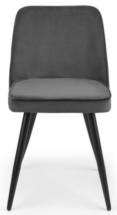 2 x Burgess Grey Fabric Dining Chair