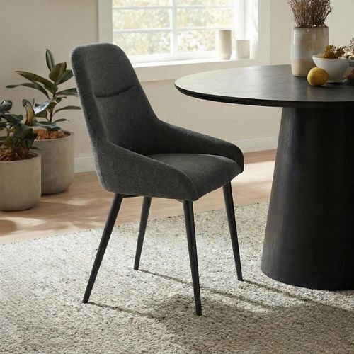 Claflin Dining Chair - Set of 2 - Dark Grey Fabric