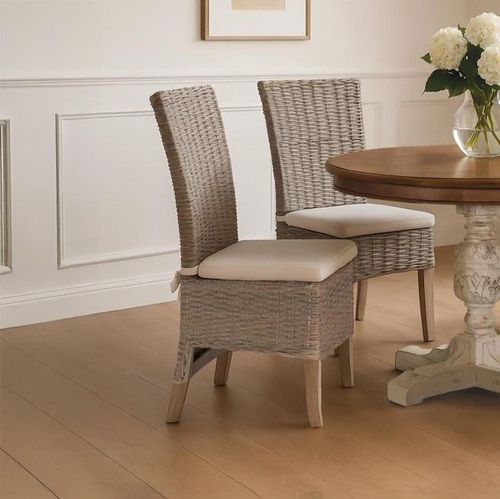 Elbing Dining Chair - Grey Rattan - Set of 2