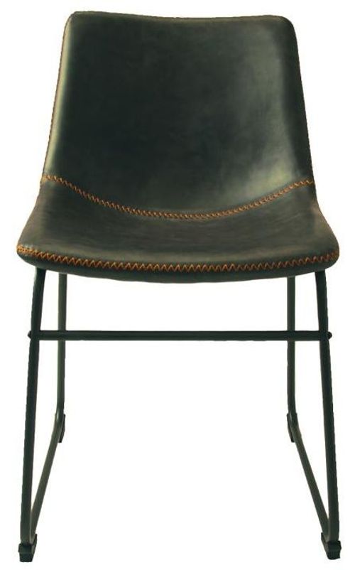 2 x Fremont Grey Vintage Leather Dining Chair