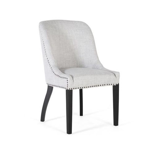 Gower Dining Chair - Light Grey Fabric - Set of 2