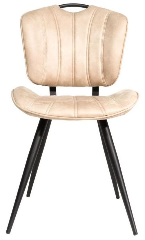 2 x Gustavia Oyster Natural Fabric Dining Chair