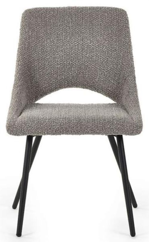 2 x Iris Grey Boucle Fabric Dining Chair