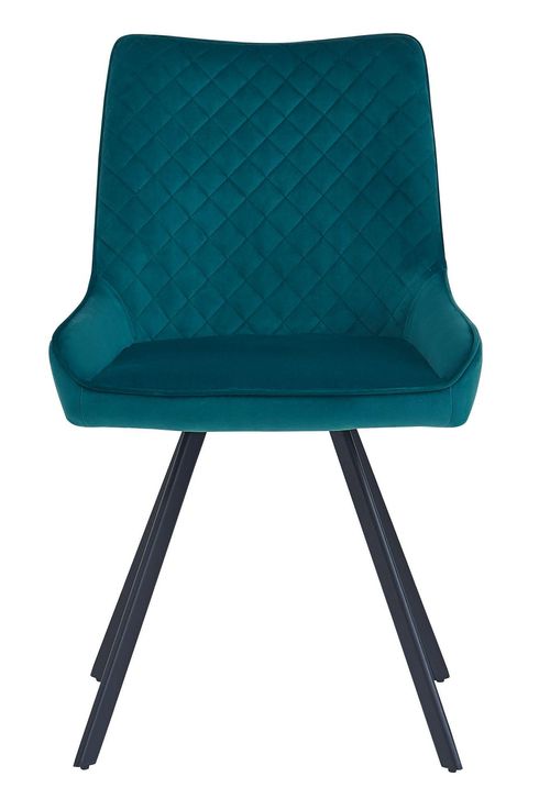 2 x Jessie Torquiose Blue Fabric Dining Chair