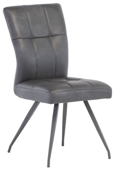 2 x Kabana Grey Faux Leather Dining Chair