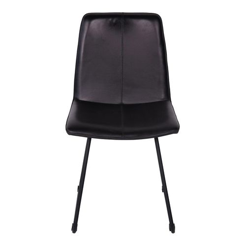Robinson Dining Chair - Set of 2 - Charcoal Leather
