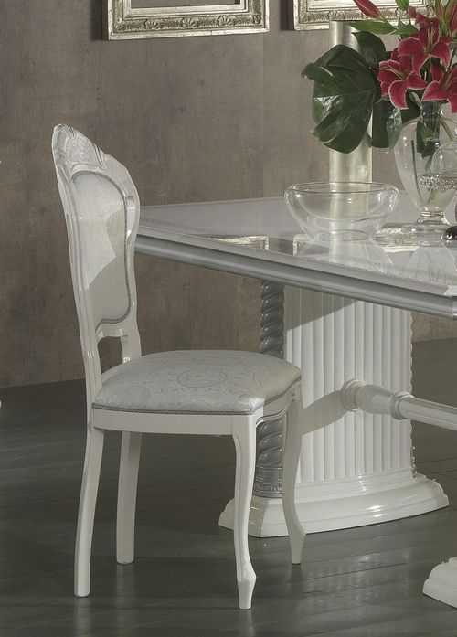 2 x New Venus White Italian Dining Chair