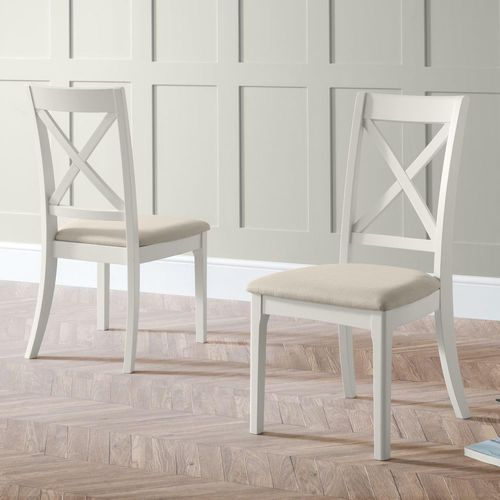 Provence Dining Chair - Set of 2 - Cross Back - Grey