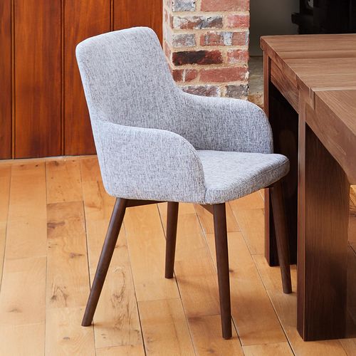 Shiro Dining Chairs - Set of 2 - Light Grey Fabric