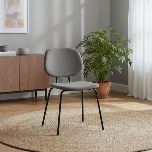 Soho Lily Dining Chair - Set of 2 - Grey Velvet Fabric