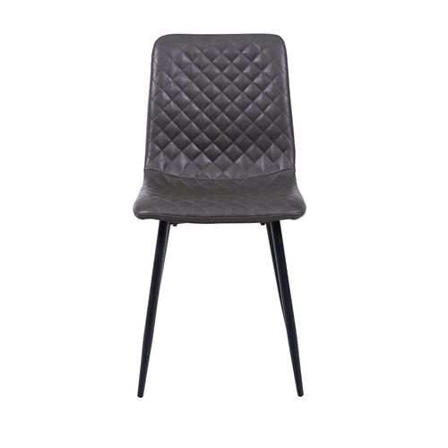 4 x Dark Grey Faux Leather Dining Chair