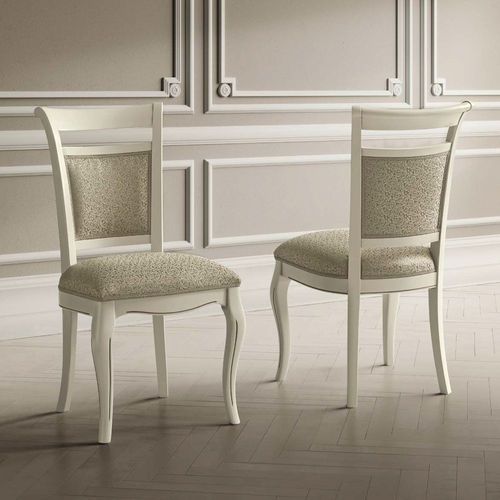 Giotto Dining Chair - Vilma Fabric - Bianco Antico