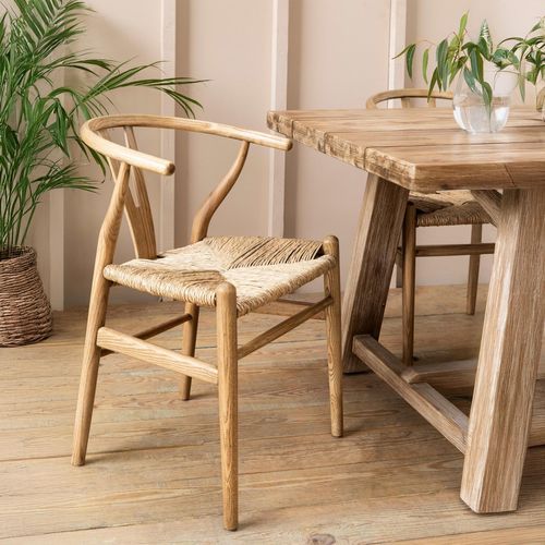 Chilthorne Wishbone Dining Chair Set of 2 Lime Wash