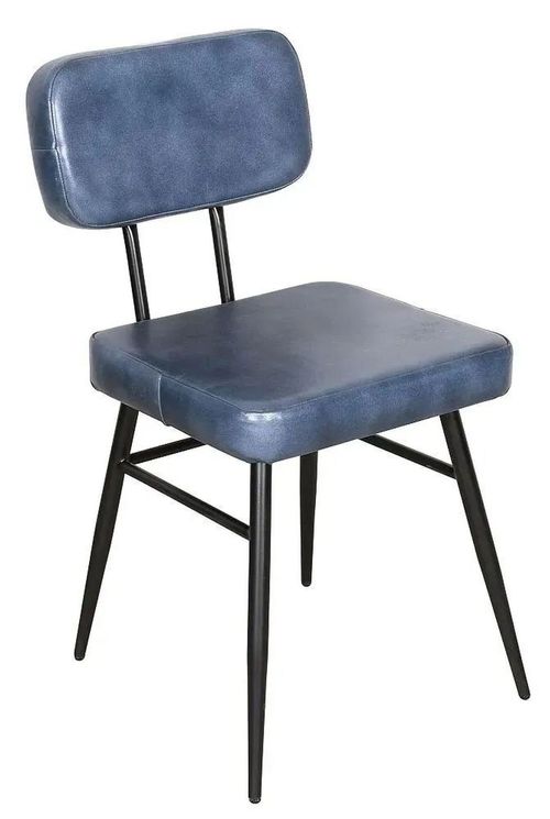Clearance - Louise Blue Leather Dining Chair - Brand New Item