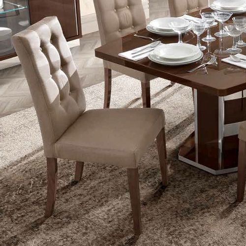 Roma Dining Chair - Leather Vermont - Walnut
