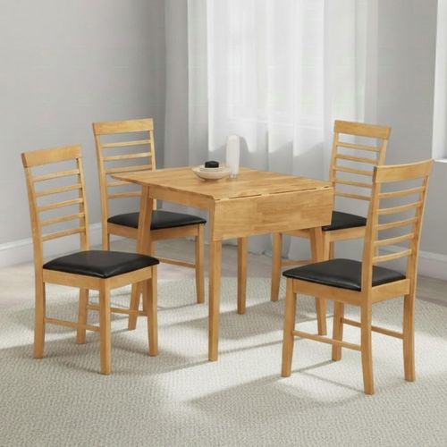 Hanover Drop Leaf Dining Set - 4 Seater - 61cm-97cm - Light Oak