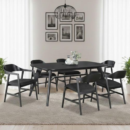Carrington Extending Dining Set - 4-6 Seater - 140cm-180cm - Black Oak