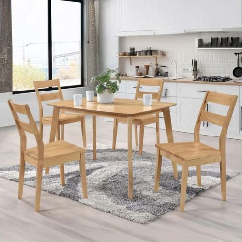 Lexington Dining Set  4 Seater  120cm  Light Oak