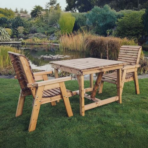 Churnet Valley Redwood 2 Seater Garden Bistro Set