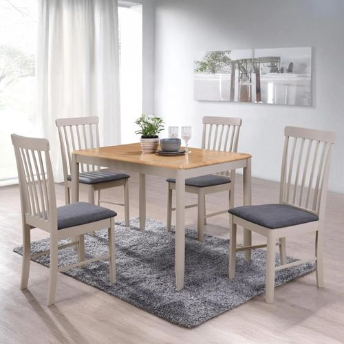 Clearance - Altona Dining Set - 4 Seater - 110cm - Oak and Grey - FSS16530