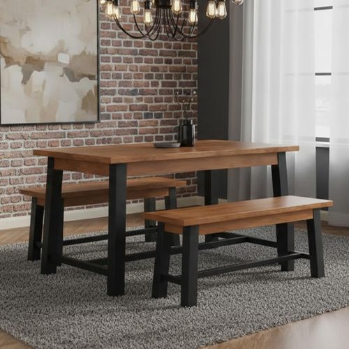 Rayne Acacia 6 Seater Dining Set with 2 Bench