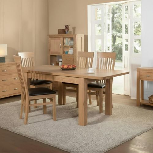 Treviso Extending Dining Set - 4 Seater - 120cm-153cm - Oak