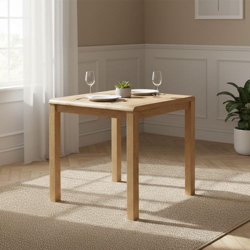Thurlestone Curved Oak - Bistro Dining Table - 2 Seater - 80cm
