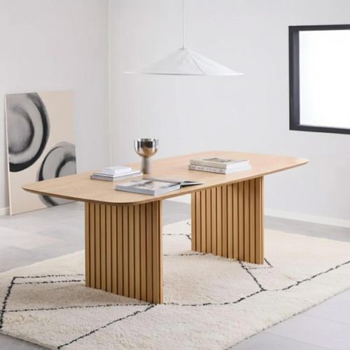 Christo Dining Table - 8 Seater - Fluted - 220cm - Oak