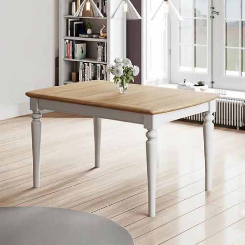 Cromwell Extending Dining Table - 4-6 Seater - 136cm-196cm - Grey Painted