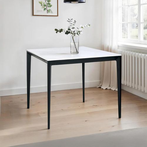 Miami Dining Table - 2 Seater - 80cm - Square - White Ceramic