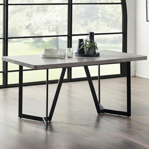 Miller Dining Table - 6 Seater - 160cm - Concrete Effect
