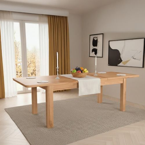 Treviso Extending Dining Table - 6-10 Seater - 180cm-250cm - Oak
