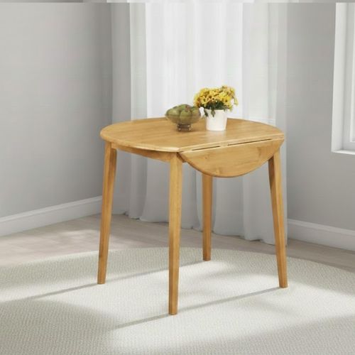 Hanover Round Drop Leaf Dining Table - 2 Seater - 61cm-91cm - Light Oak