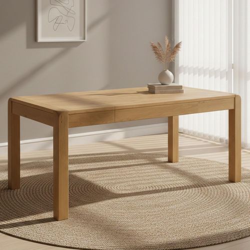 Curve Extending Dining Table -  4-8 Seater - 140cm-180cm - Oak