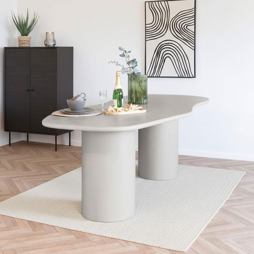 Maranola Dining Table - Double Pedestal - 8 Seater - 200cm - Concrete