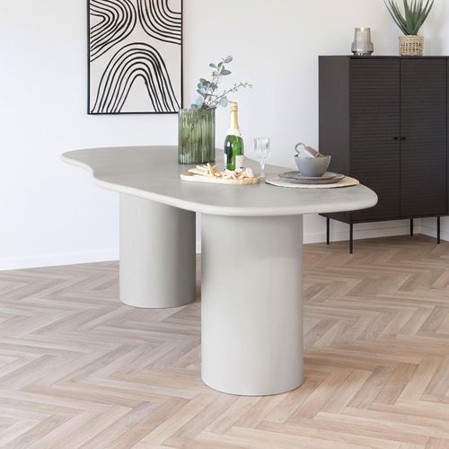 Maranola Dining Table - Double Pedestal - 8 Seater - 240cm - Concrete