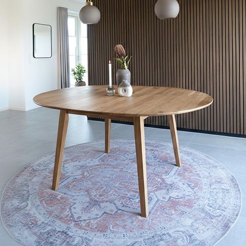 Metz Dining Table - Round - Extending - 4-6 Seater - 118cm-158cm - Oak