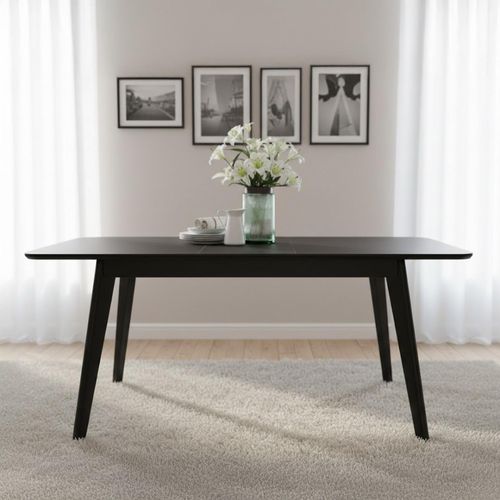 Carrington Extending Dining Table - 4-6 Seater - 140cm-180cm - Black Oak