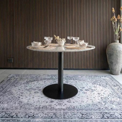 Bolzano Round Dining Table - Pedestal - 4 Seater - 110cm - Black