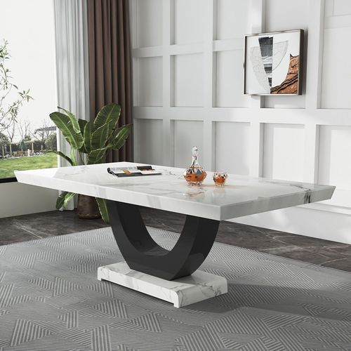 Madrid Dining Table - White Marble - Sizes Available