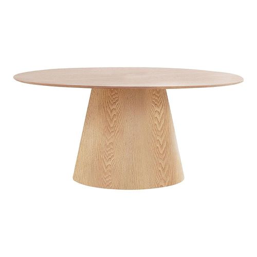 Clearance - Bolton Dining Table -  6 Seater - 160cm - Oval - Pedestal - Natural Wood - A512