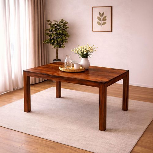 Cube Sheesham 6 Seater Dining Table - 158cm