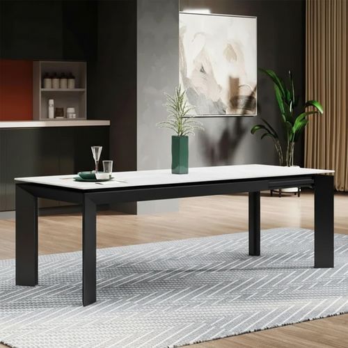 Austyn Argento Grey Ceramic 6-8 Seater Extending Dining Table - 160cm-220cm