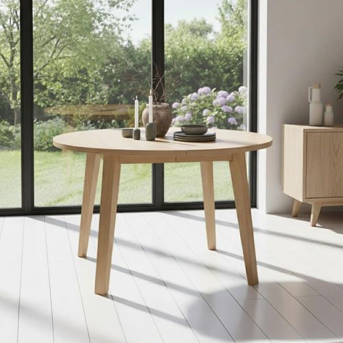 A Line Extending Dining Table - 4-6 Seater - 120cm-220cm - Oiled Oak