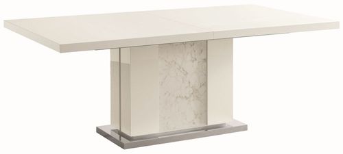 Canova Extending Pedestal Dining Table - 6-8 Seater - 160-210cm - White Gloss