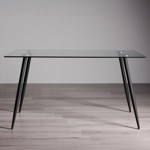 Martini Tempered Glass Dining Table - 6 Seater - 140cm