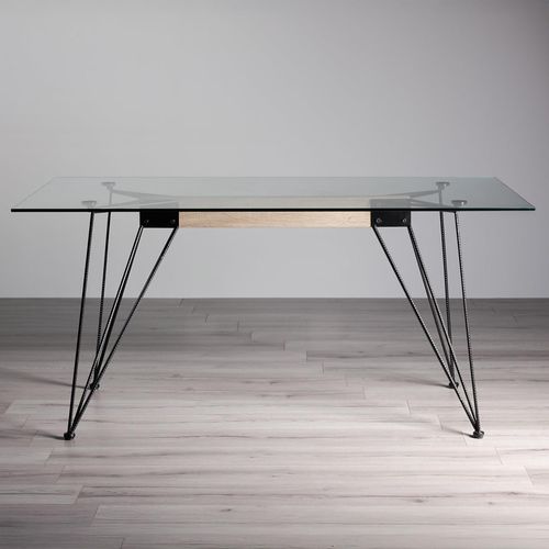 Miro Tempered Glass Dining Table - 6 Seater - 160cm