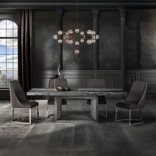 Blade Dining Table - Pedestal - Marble - Variation Available