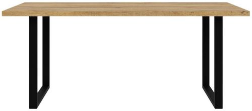 Chevron Oak Effect 6 Seater Dining Table